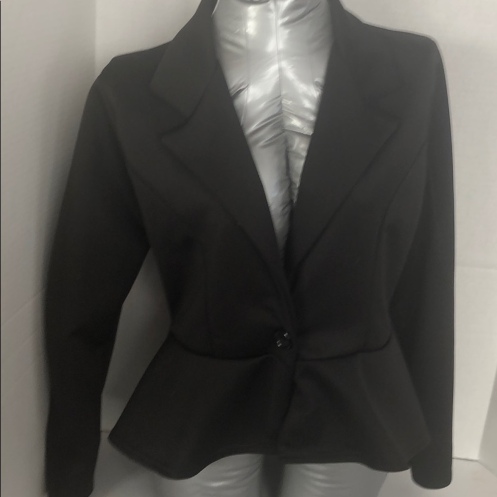 Large peplum blazer